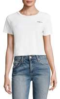 Thumbnail for your product : Amo Babe Cotton Crop Tee