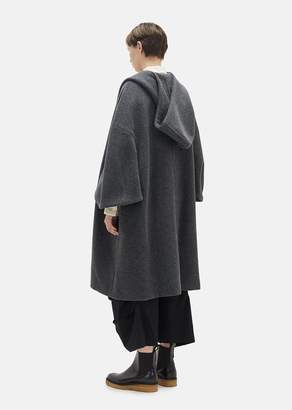 Comme des Garcons Melton Wool Overcoat Gray