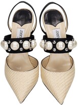 Thumbnail for your product : Jimmy Choo Breslin Sandals In Beige Leather And Fabric