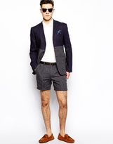 Thumbnail for your product : ASOS Slim Fit Shorts In Stripe 100% Linen