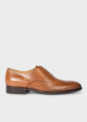 Paul Smith Men's Tan Leather 'Guy' Derby Shoes - ShopStyle