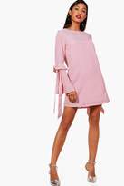 Thumbnail for your product : boohoo Sleeve Detail Stripe Shift Dress