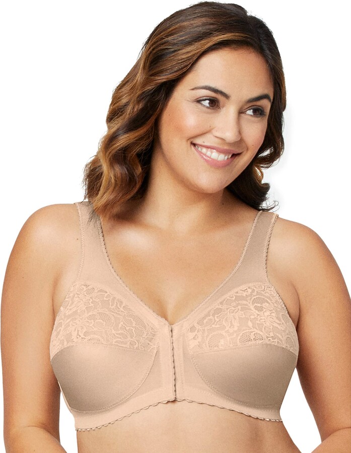 Glamorise Womens Magiclift Natural Shape Front-closure Wirefree