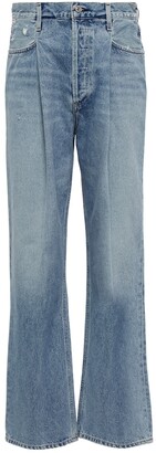 Franca high-rise wide-leg jeans