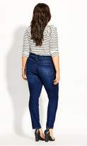 Thumbnail for your product : City Chic Citychic Harley Torn Skinny Jean - denim