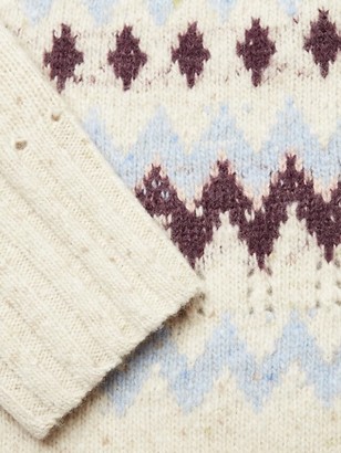 La Vie Rebecca Taylor Fairisle Wool-Blend Knit Sweater