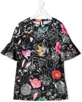 Thumbnail for your product : Philipp Plein Junior ruffled sleeve printed dress
