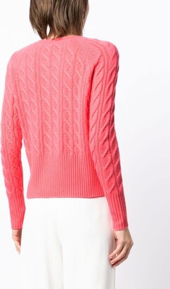 N.Peal Cable-Knit Cashmere Cardigan