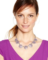 Thumbnail for your product : White House Black Market Purple Flower Medallion Short Necklace