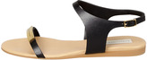 Thumbnail for your product : Stella McCartney Logo-Plaque Flat Sandals, Black