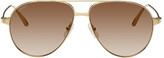 Thumbnail for your product : Cartier Gold Santos de Aviator Sunglasses