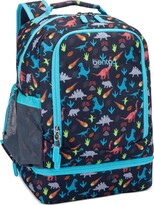Bentgo Kids' Prints Double Insulated Lunch Bag, Durable, Water-Resistant Fabric, Bottle Holder - Rainbow & Butterfles