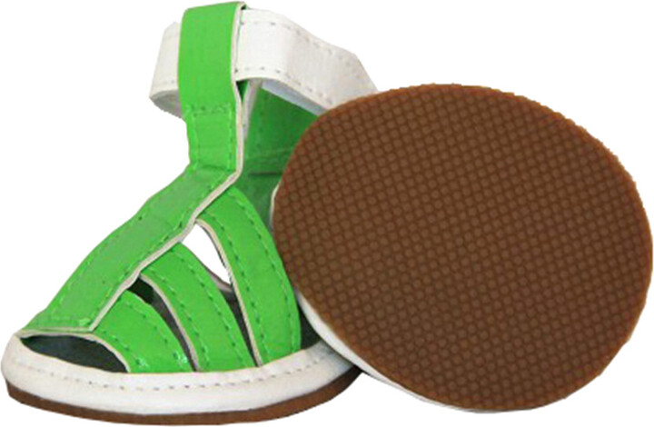 Pet Life Set of 7 Buckle Supportive Pvc Waterproof Pet Sandals Shoes