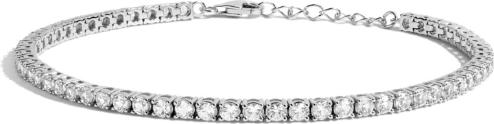 AUrate New York Lab Grown White Sapphire Tennis Anklet