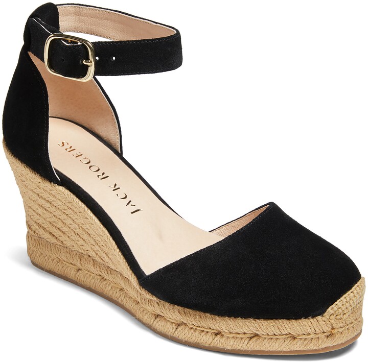 black ankle strap espadrilles