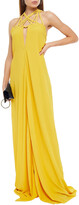 Thumbnail for your product : Rick Owens Megalaced Split-front Crepe De Chine Gown