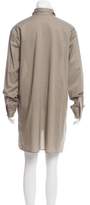 Thumbnail for your product : Fabiana Filippi Embellished Silk-Accented Shirtdress w/ Tags