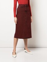 Thumbnail for your product : Proenza Schouler White Label High-Rise Midi Denim Skirt
