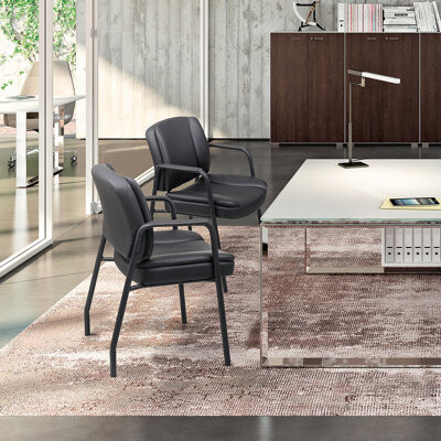 Devoko 21" W Stackable Antimicrobial Seat Waiting Room Chair with Metal Frame