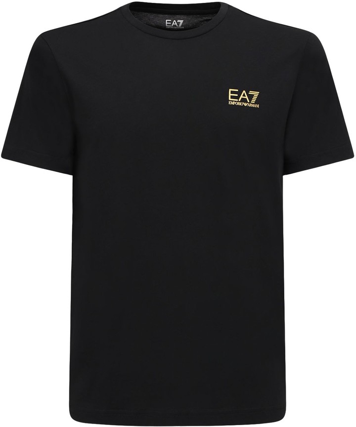 Streven geloof Stuwkracht EA7 Emporio Armani 7 Lines Cotton Jersey T-Shirt - ShopStyle