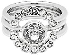 Ted Baker Cadyna Concentric Crystal Silver Ring Size - M