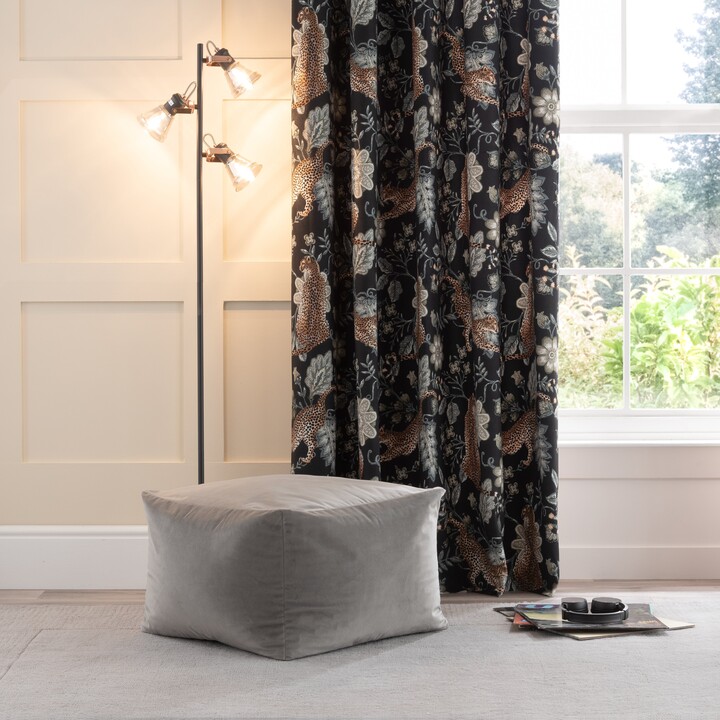 Dunelm Eliza Pouffe Grey ShopStyle Living Room