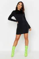Thumbnail for your product : boohoo Slinky Neon High Neck Bodycon Dress