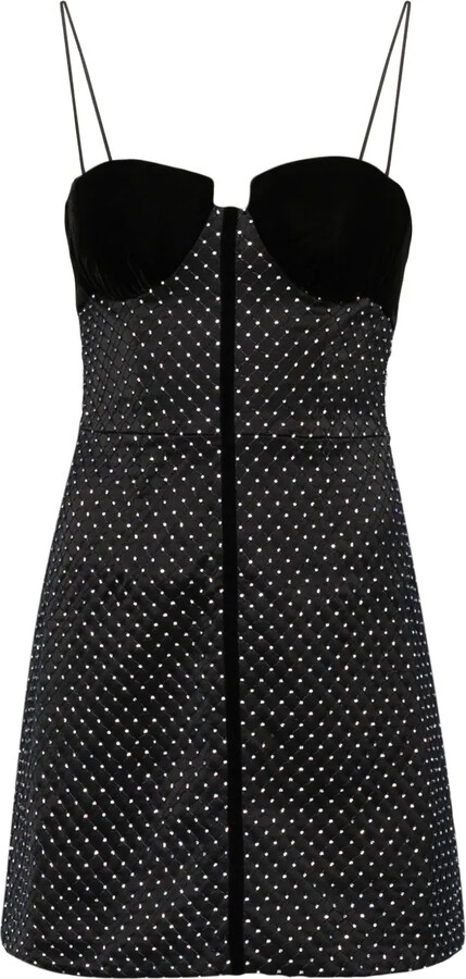 Nafsika Skourti Eclipse crystal-embellished satin dress