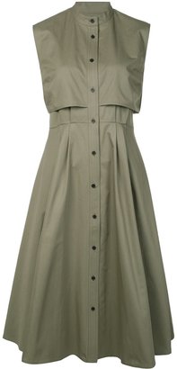 Tome pleated detailing buttoned dress