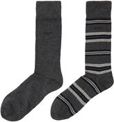 Thumbnail for your product : Gant Men's 2 pack stripe sock in a box
