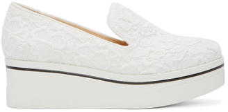 Stella McCartney White Lace Platform Binx Sneakers