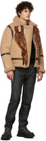 Thumbnail for your product : Alexander McQueen Brown & Beige Skull Scarf