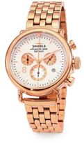 Thumbnail for your product : Rosegold Shinola Runwell Rose Goldtone PVD Stainless Steel Contrast Chronograph Bracelet Watch