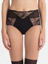 Thumbnail for your product : Calvin Klein black rose lace high waist hipster