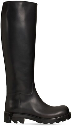 Bottega Veneta 35mm Strut Leather Tall Boots