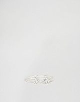 Thumbnail for your product : ASOS Curve CURVE Sterling Silver Open Mini Crystal Ring