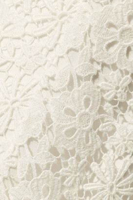 Roland Mouret Strapless cotton guipure lace bridal gown
