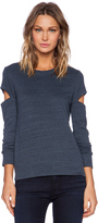 Thumbnail for your product : Monrow Heather Fleece Open Sleeve Sweatshirt