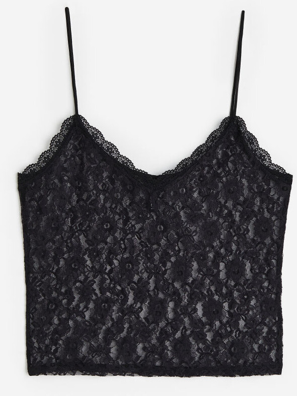 H&M Sheer Lace Camisole Top - ShopStyle