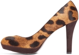 Thumbnail for your product : Brooks Brothers Leopard Haircalf Platform Pumps