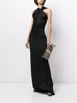 Thumbnail for your product : Roland Mouret Gazella hammered silk-blend gown