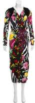 Thumbnail for your product : ATTICO Floral Wrap Dress Black Floral Wrap Dress