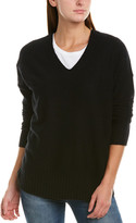 Thumbnail for your product : White + Warren Ribbed Cashmere V-Neck Sweater