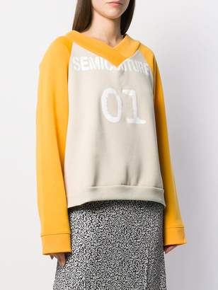 Semi-Couture Semicouture logo peplum sweatshirt