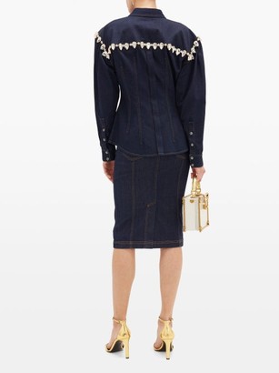 Dolce & Gabbana Crystal-embellished Denim Jacket - Denim