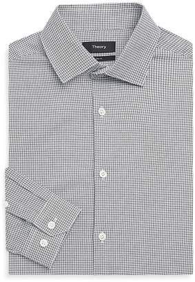 Theory Men's Slim-Fit Houndstooth Dress Shirt