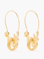Thumbnail for your product : Chopova Lowena Crystal Gold-plated Silver Earrings - Gold