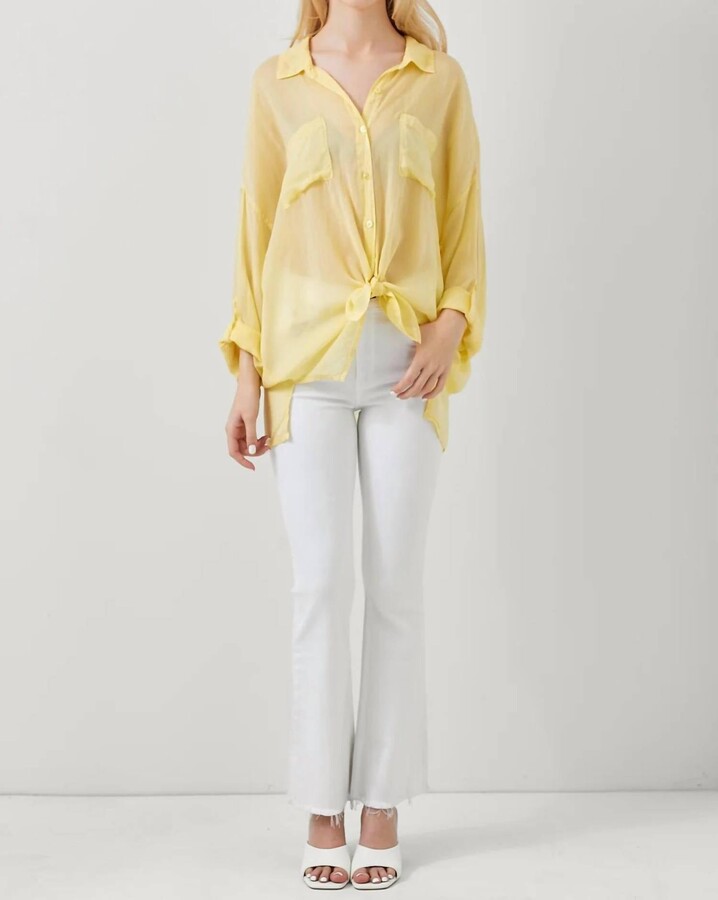 Maven West Butter Cup Tie Top In Yellow
