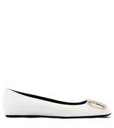 Thumbnail for your product : Roger Vivier U patent-leather ballerinas