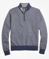 Thumbnail for your product : Brooks Brothers Supima® Cotton Cashmere Herringbone Half-Zip Sweater